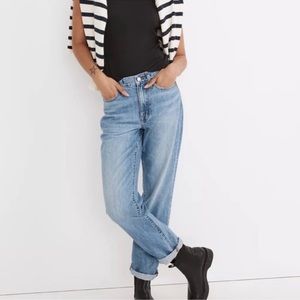 Madewell The Slouchy Boyjean in Riverspring Wash